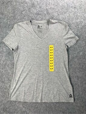 Reebok Gray Supremium Speedwick V-Neck Tee